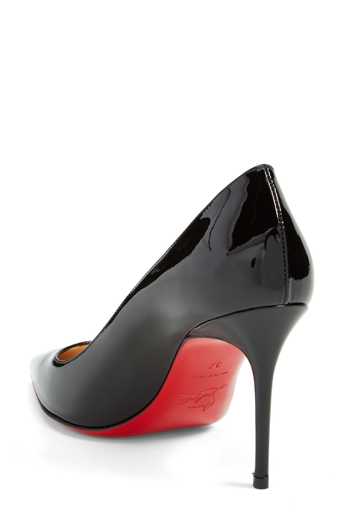 Christian Louboutin Kate Pointed Toe Patent Leather Pump in Bk01 Black at Nordstrom - 9