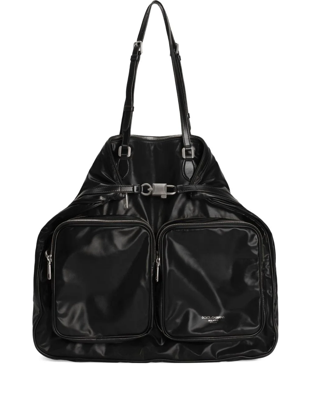 zip-pocket shoulder bag - 1