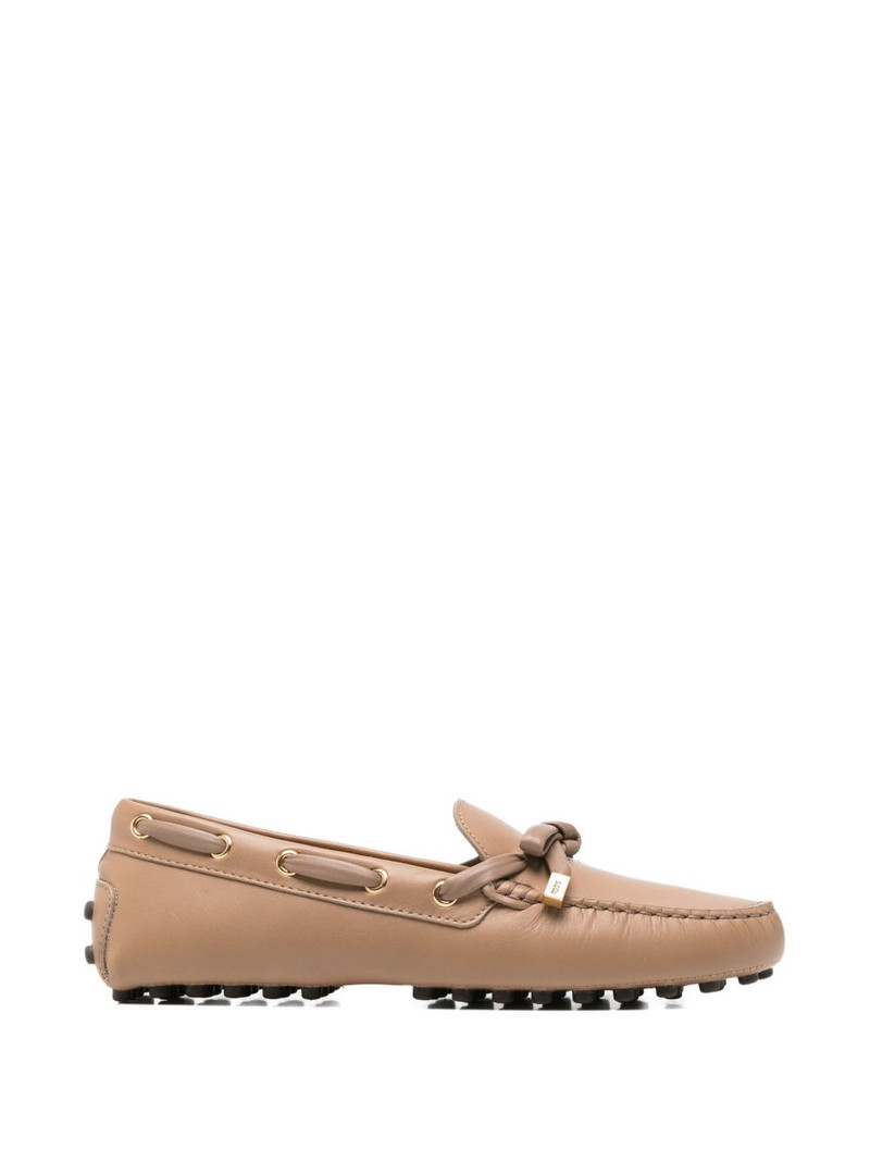 knot-upper leather loafers 1