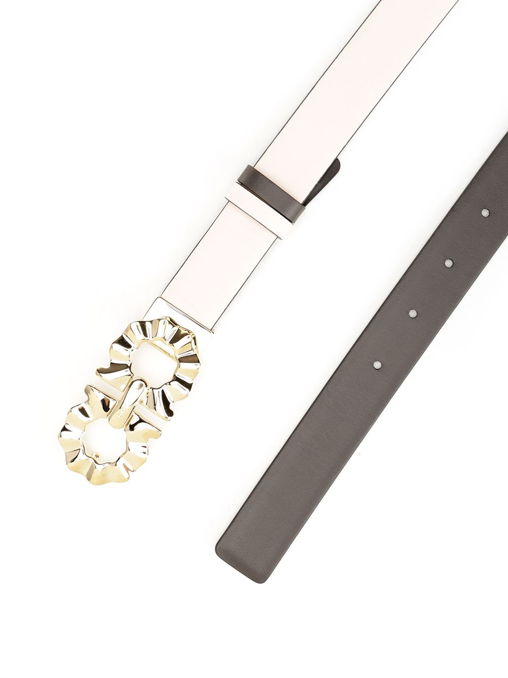 Belt With Shaped Gancini Belts Rose - 2