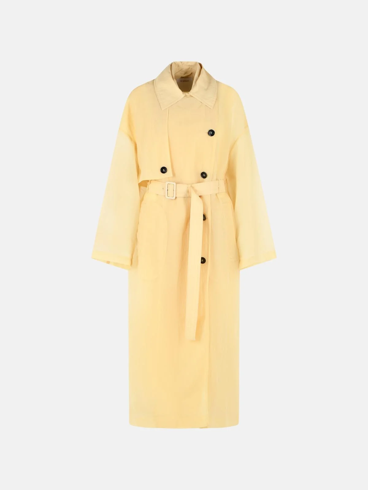 TWO-PIECE 'FATA' TRENCH COAT IN VANILLA TECHNICAL FABRIC - 1