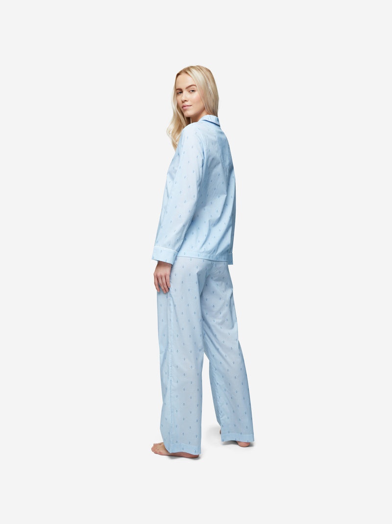 Women's Pyjamas Kelburn 35 Brushed Cotton Blue