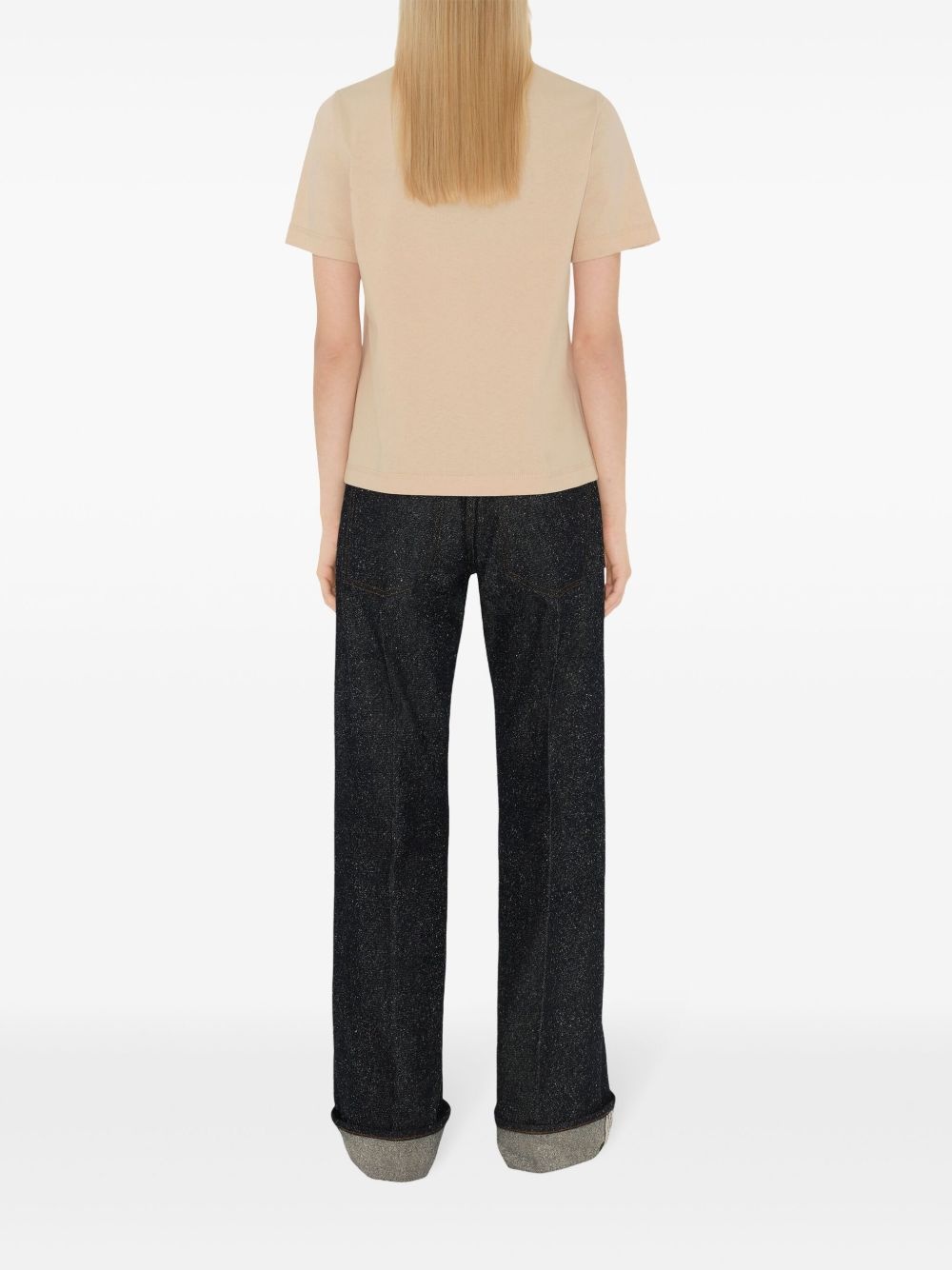 check-label cotton T-shirt - 4