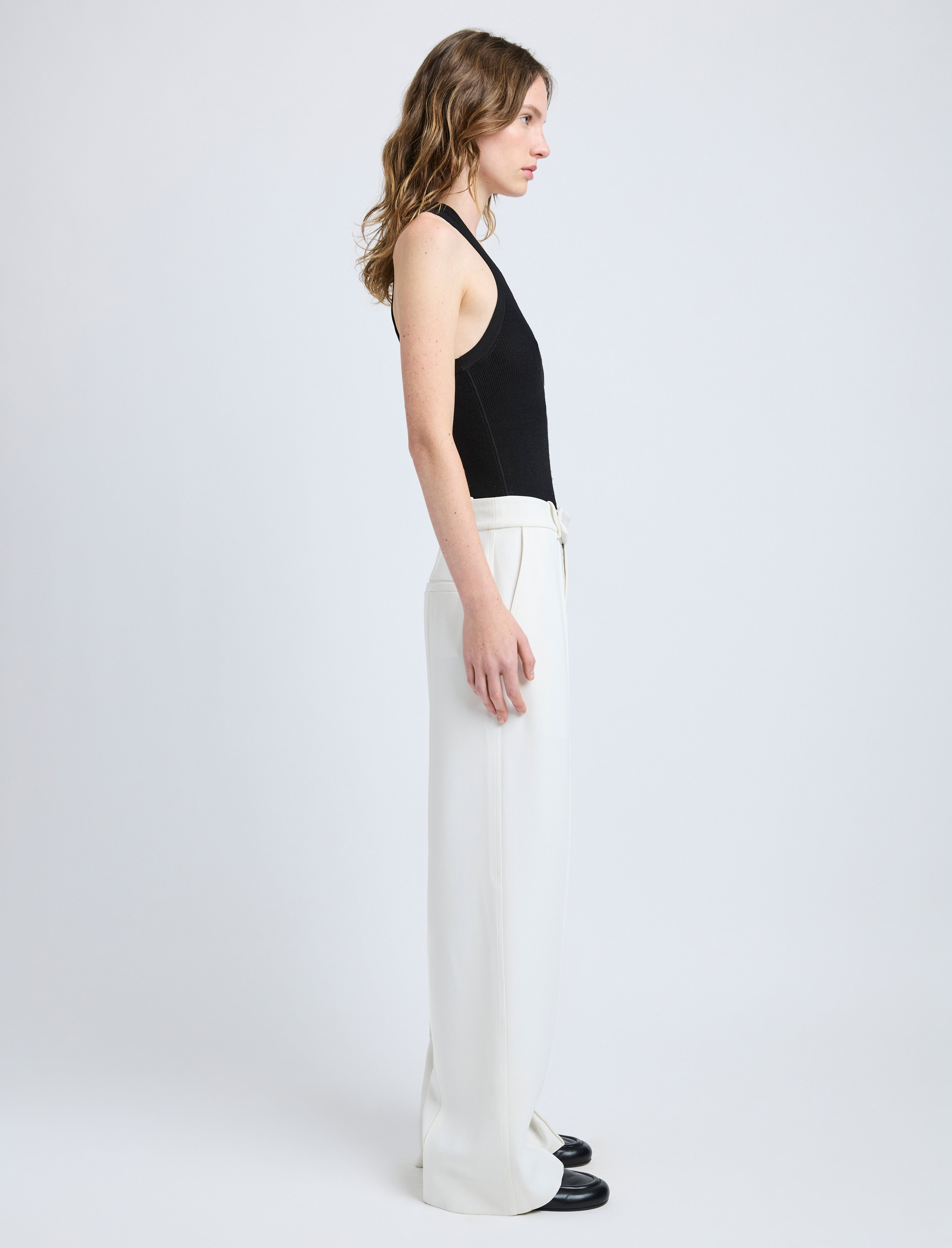 Weyes Pant in Matte Viscose Crepe - 3