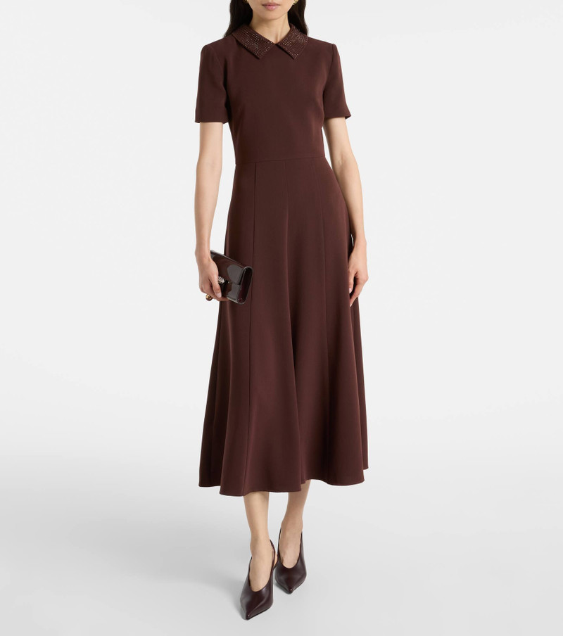 ROLAND MOURET Embellished cady midi dress outlook