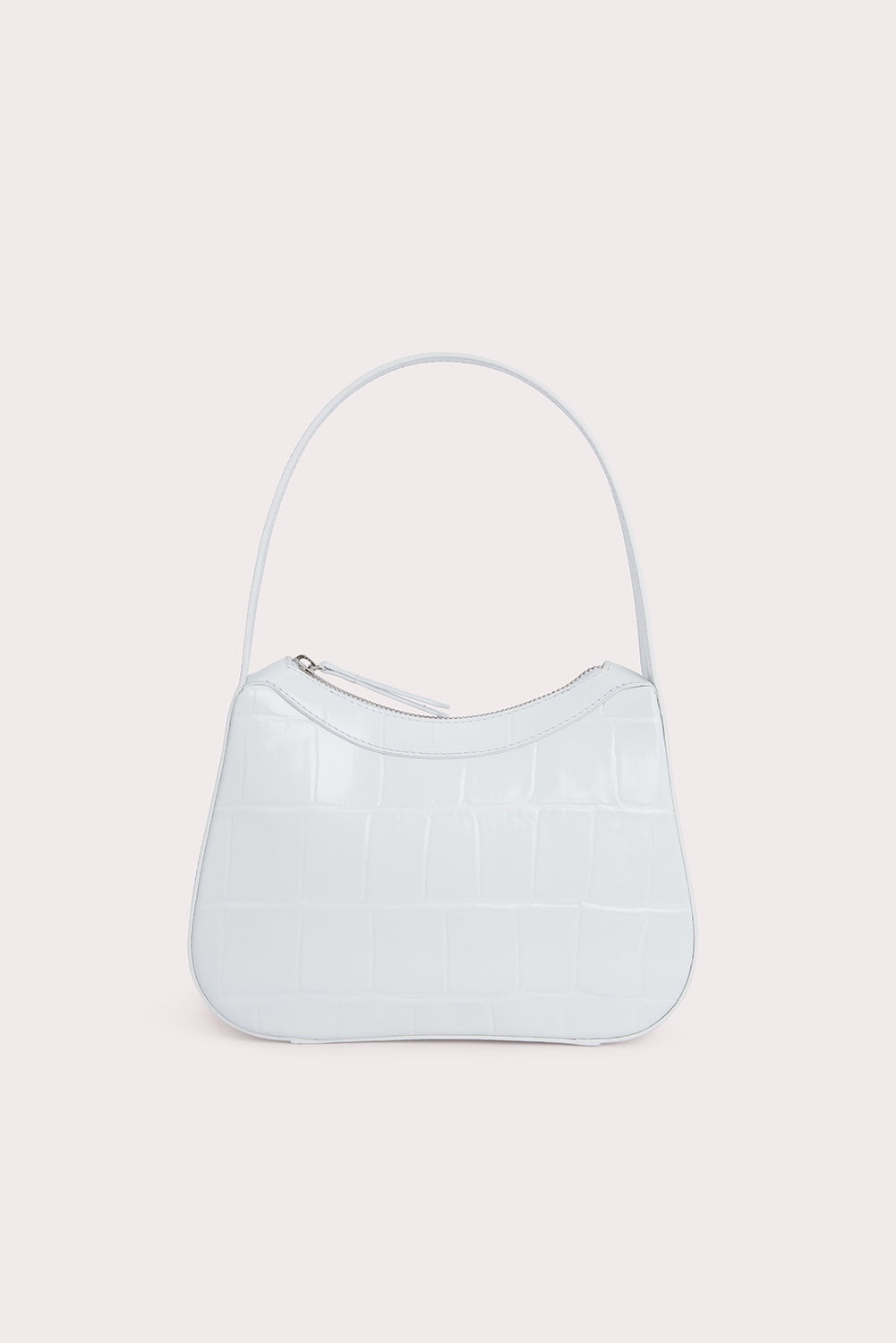 Kiki White Maxi Croco Embossed Leather - 1