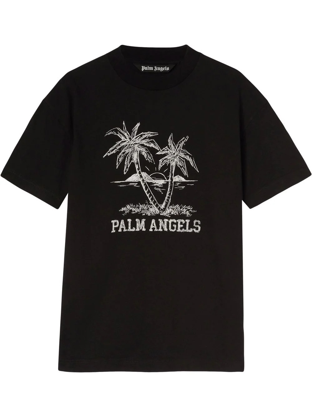 Sunset Palms-print T-shirt - 1