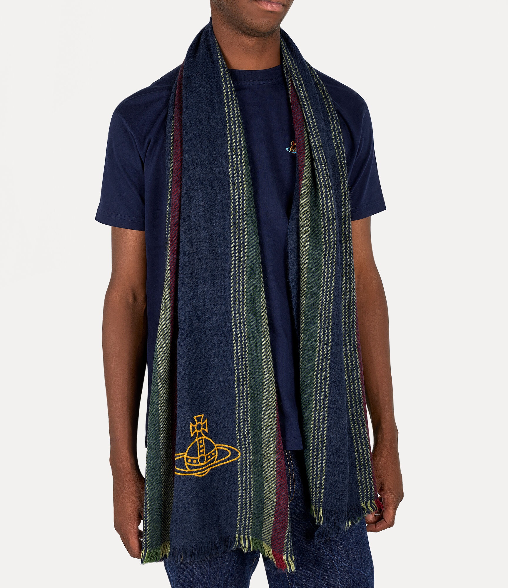 STRIPE AND CHECK YAK SCARF - 3