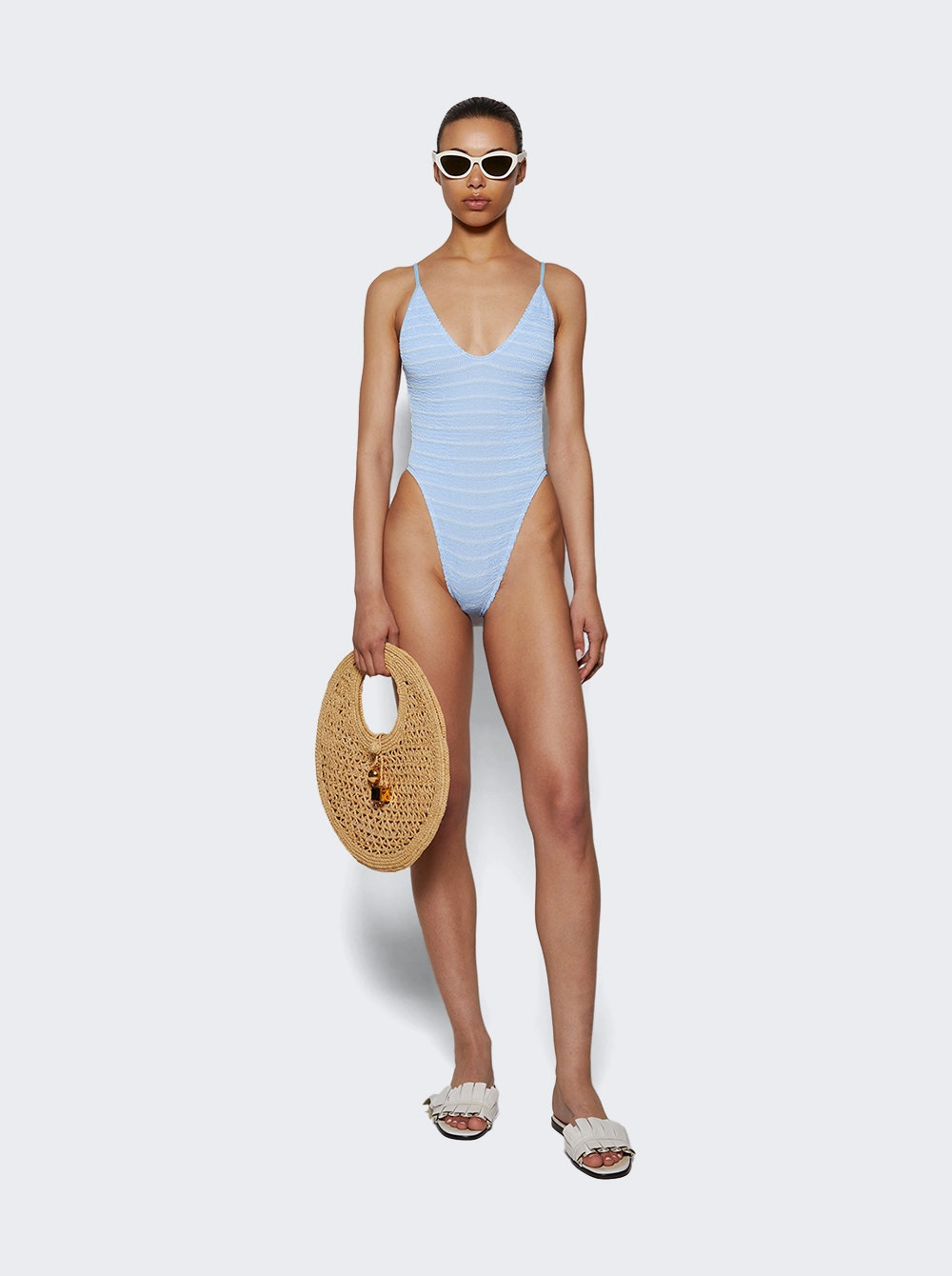 Everly One Piece Powder Blue Stripe - 5