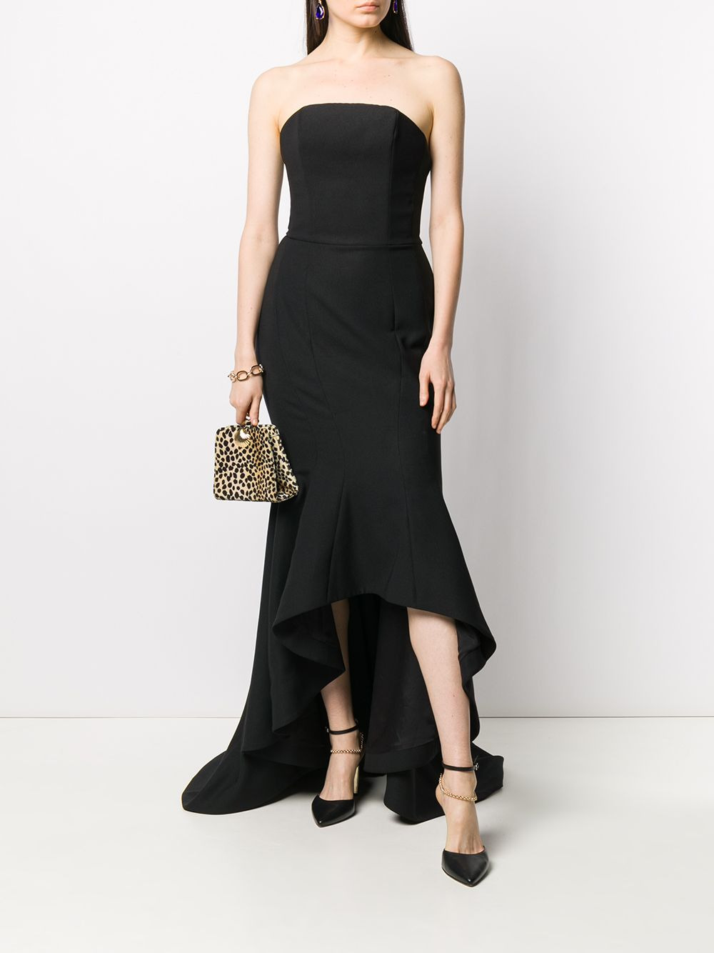 strapless design gown - 2