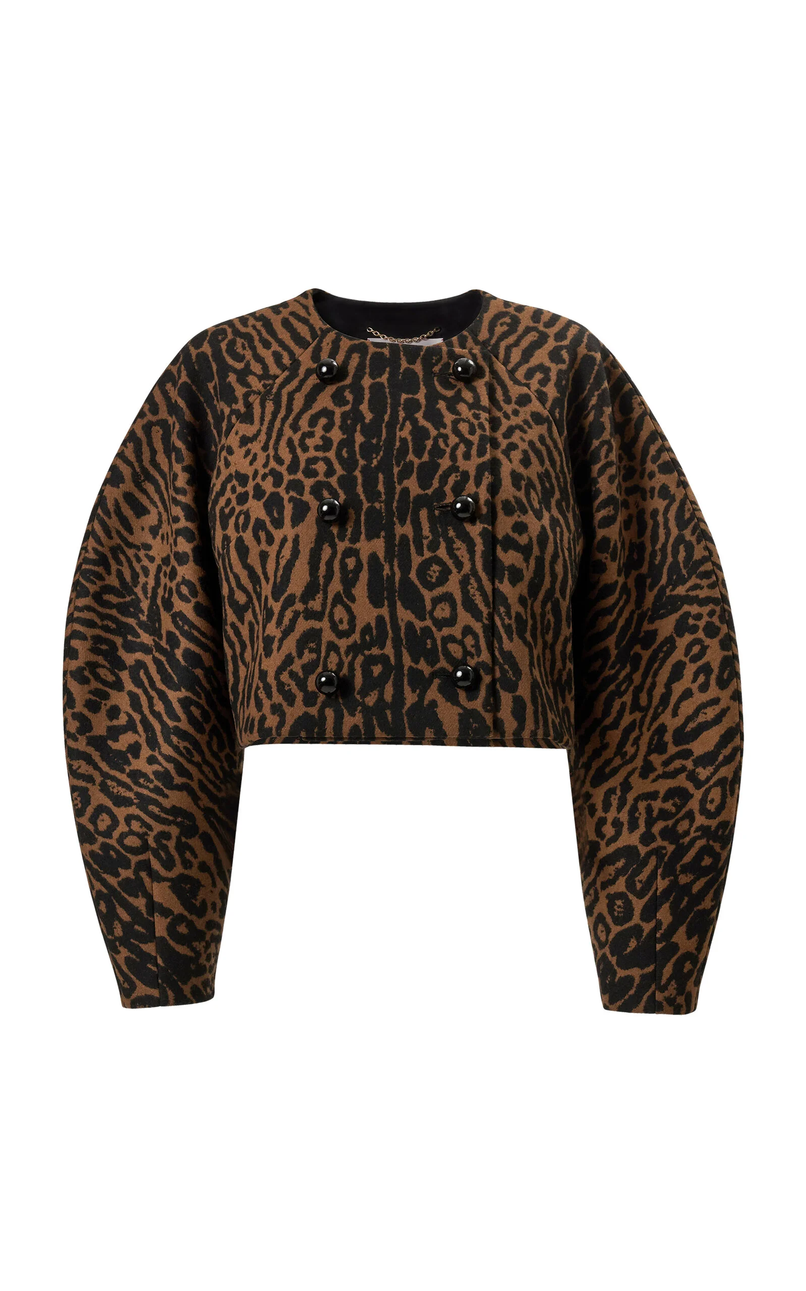 Leopard Jacquard Cocoon Jacket animal - 1
