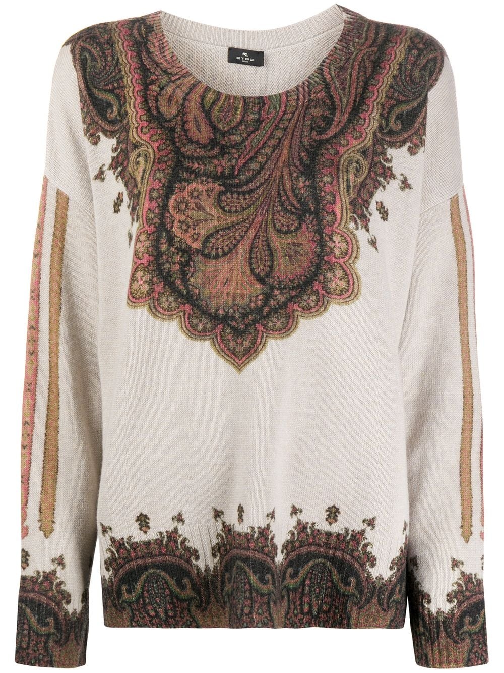 paisley-print  knitted top  - 1