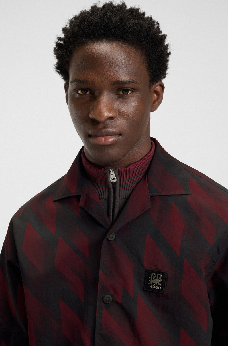HUGO X RB OVERSIZE-FIT SHIRT WITH PRINTED PATTERN 3