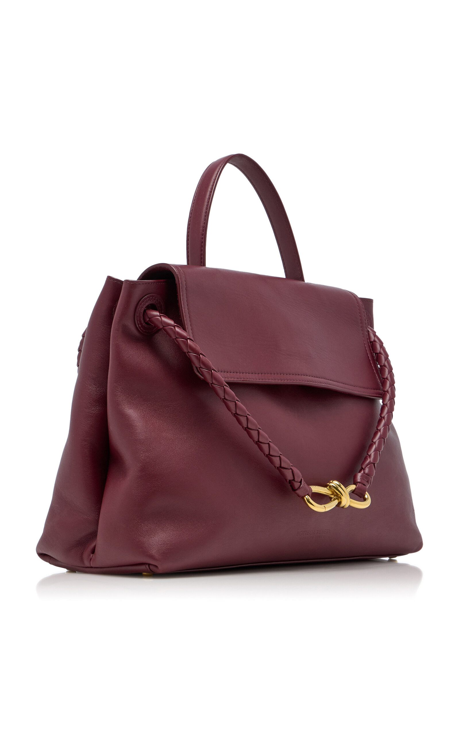 Medium Andiamo Leather Top Handle Bag burgundy - 4