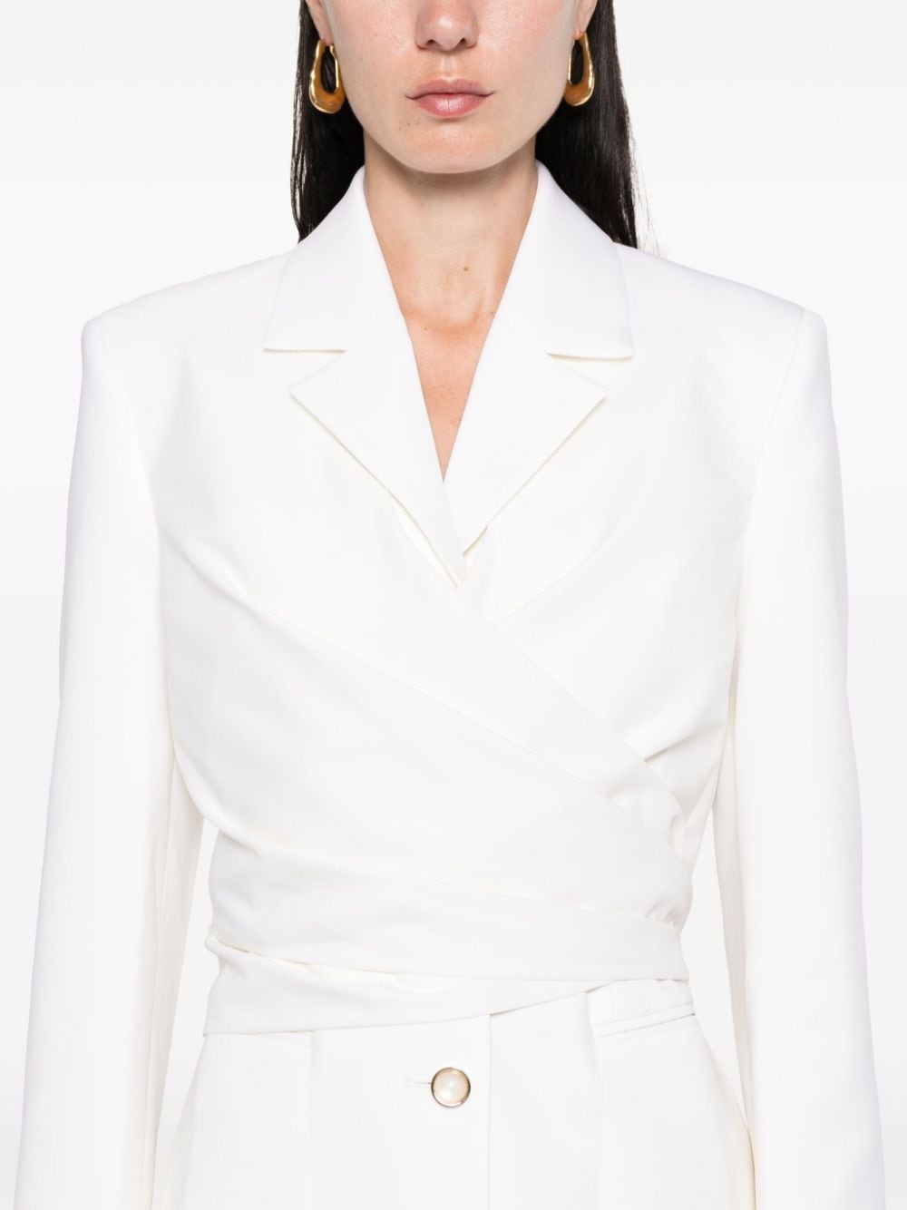 virgin wool wrap tuxedo - 5