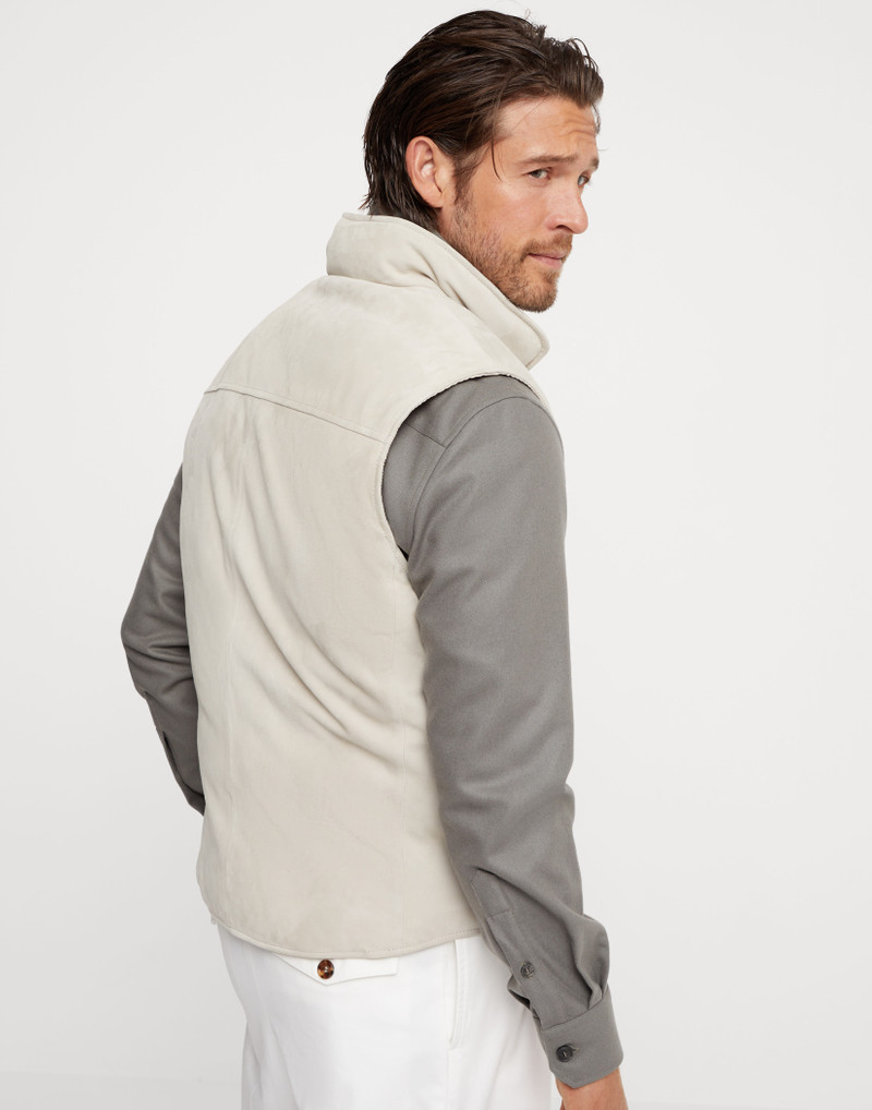 Brunello Cucinelli Suede down vest outlook
