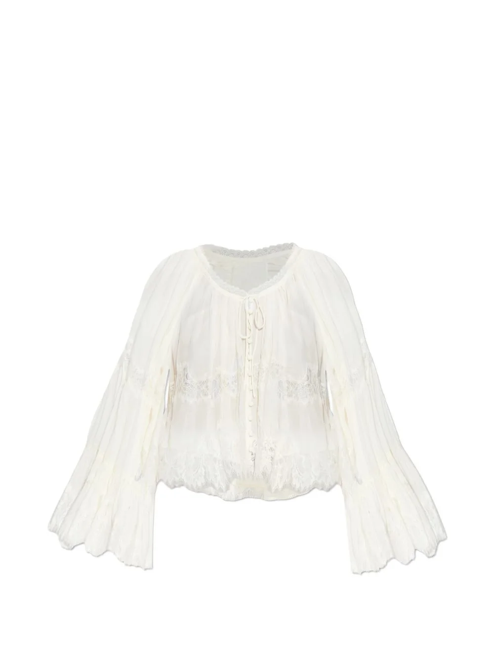 Darline lace bell-sleeve blouse - 1