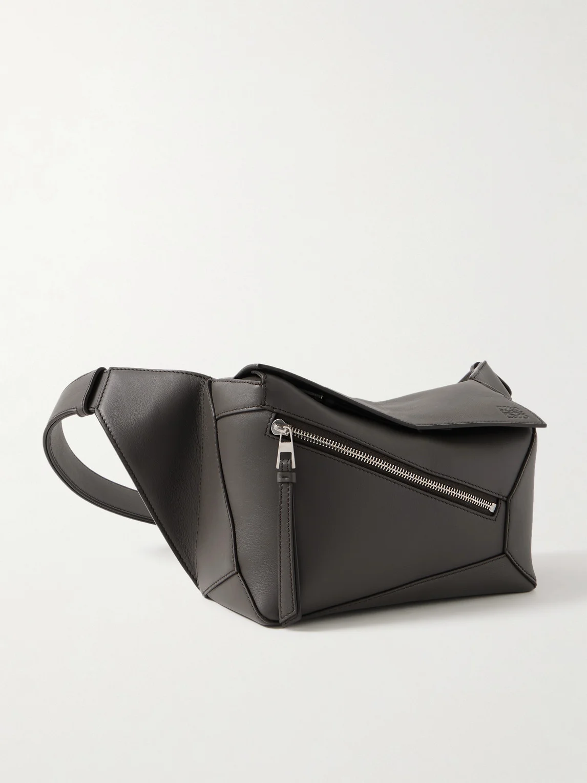 Puzzle Edge Small Leather Belt Bag - 1