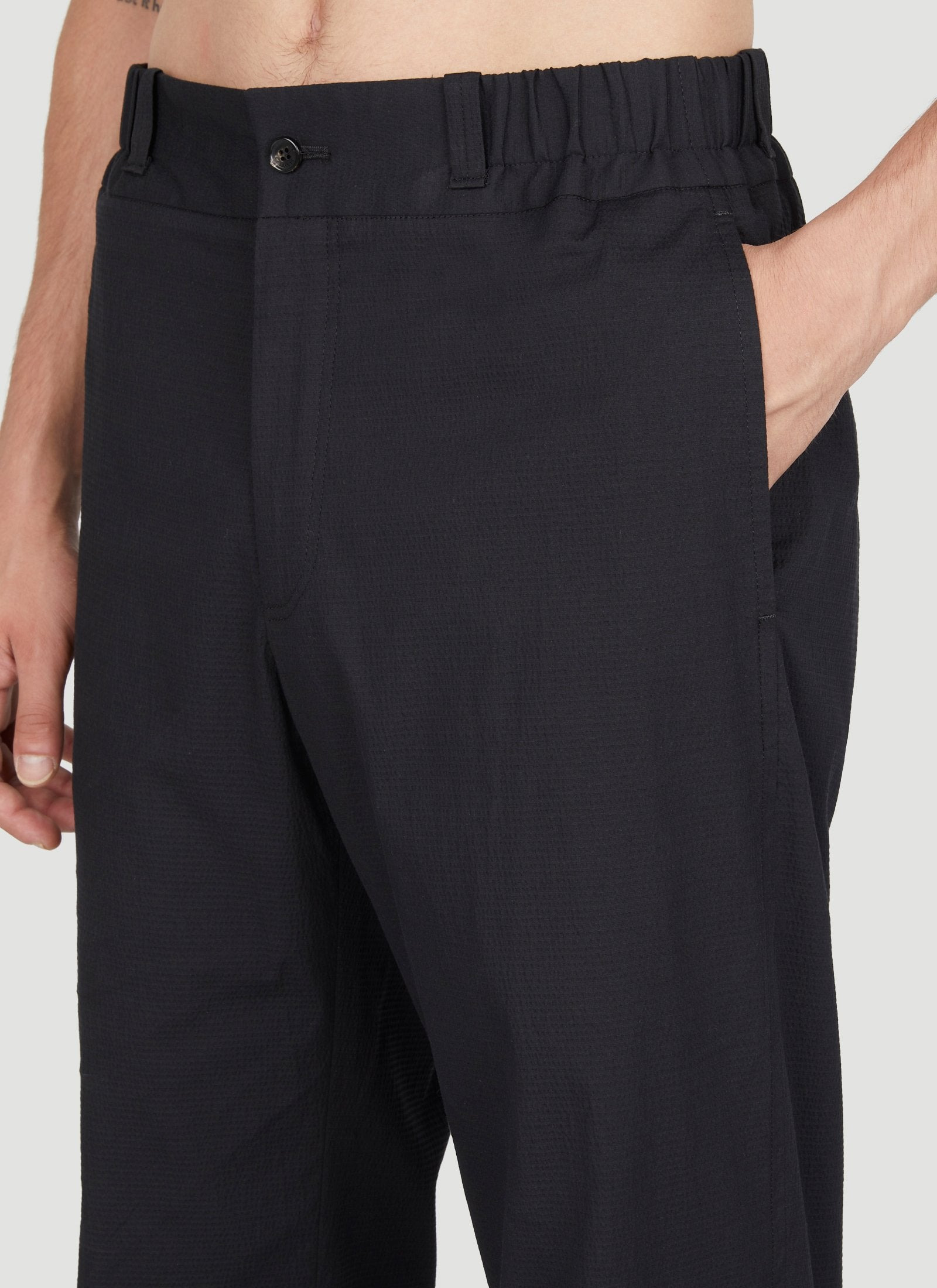 Lanvin Men Elasticated Waistband Suit Pants - 5