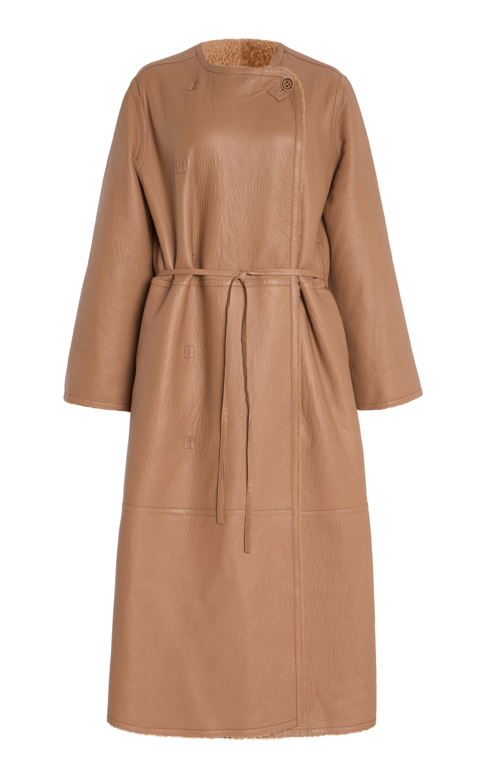 Sandria Reversible Shearling Coat brown - 3