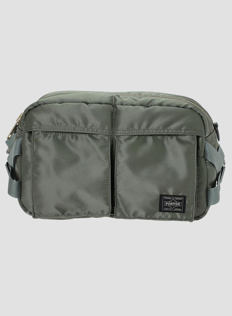 Nigel Cabourn Porter-Yoshida & Co Tanker Waist Bag in Sage Green outlook