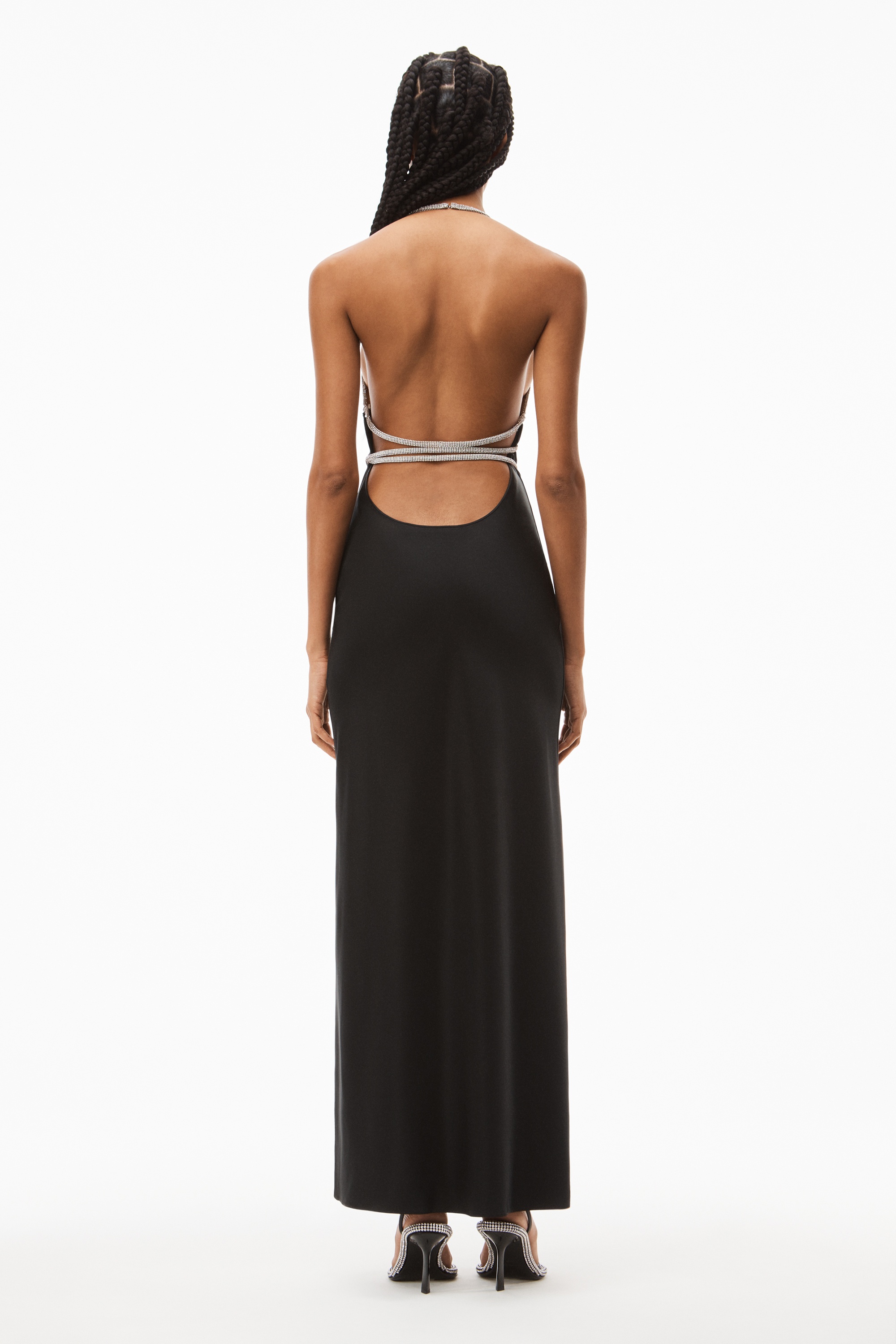 CRYSTAL BIKINI GOWN IN SILK CHARMEUSE - 5