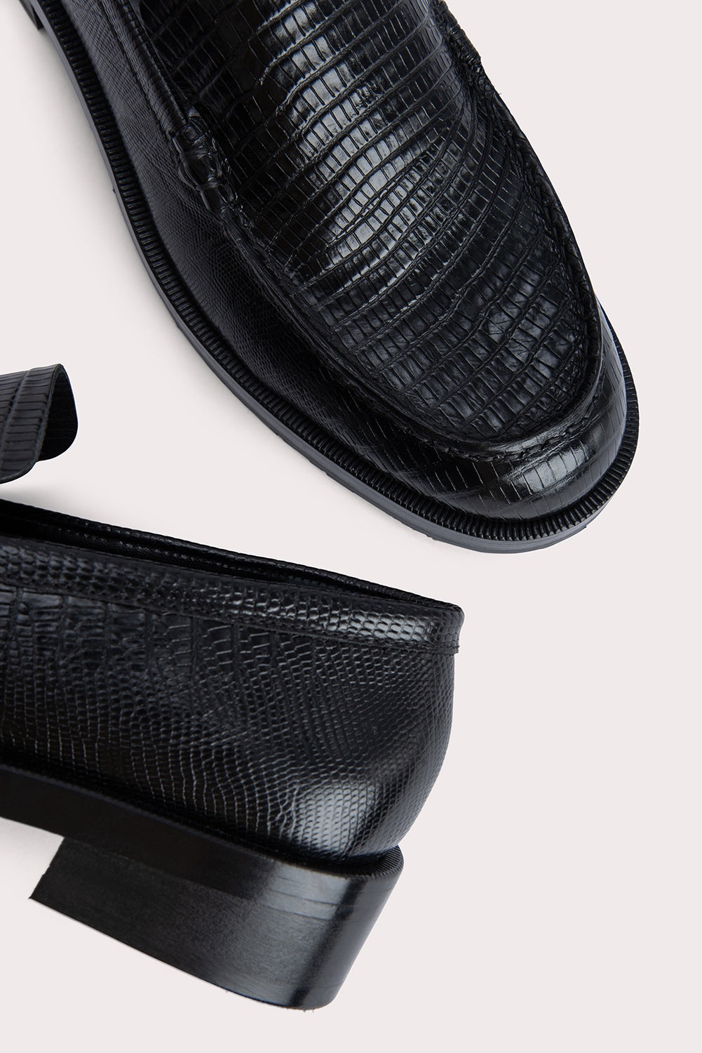 Rafael Black Lizard Embossed Leather - 4
