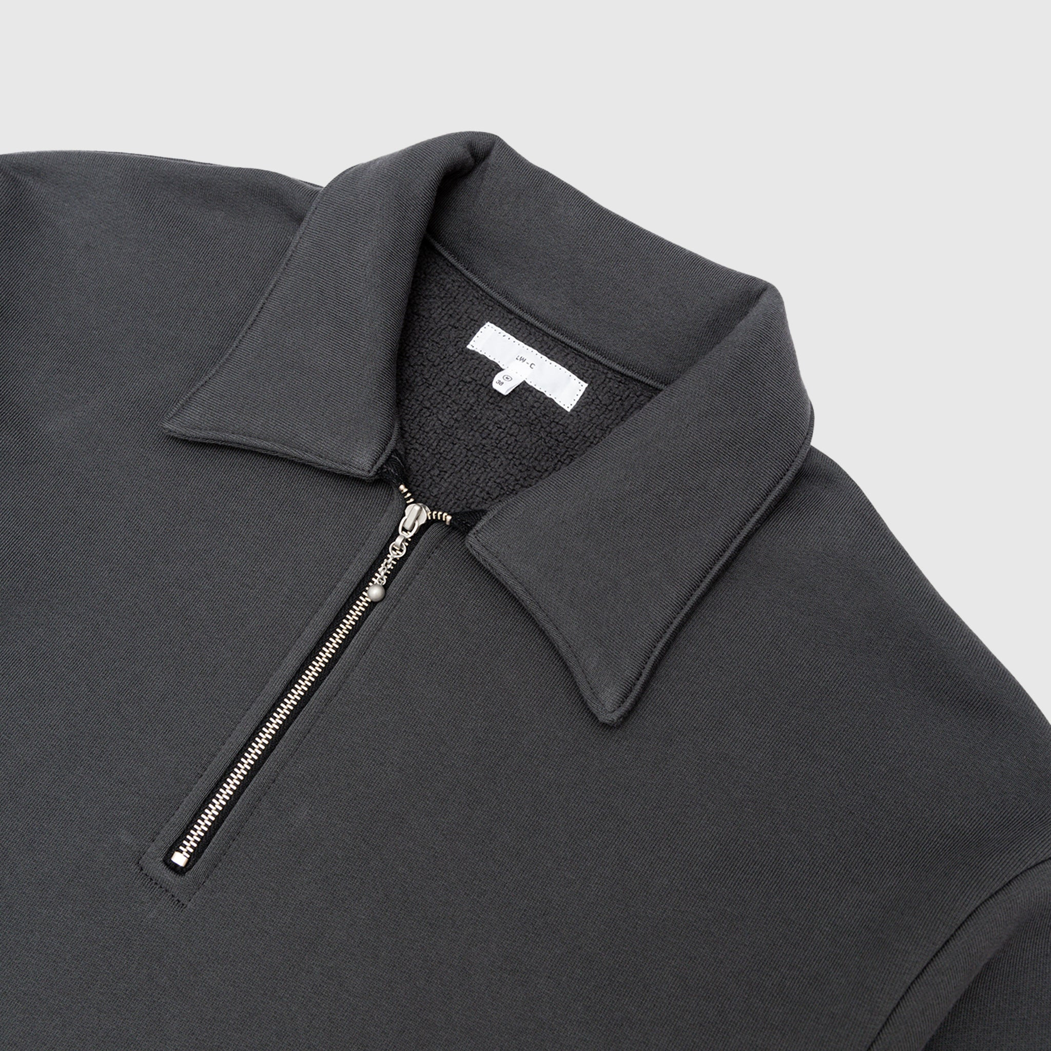 COTTON WOOL QUARTER ZIP SWEATSHIRT - 2