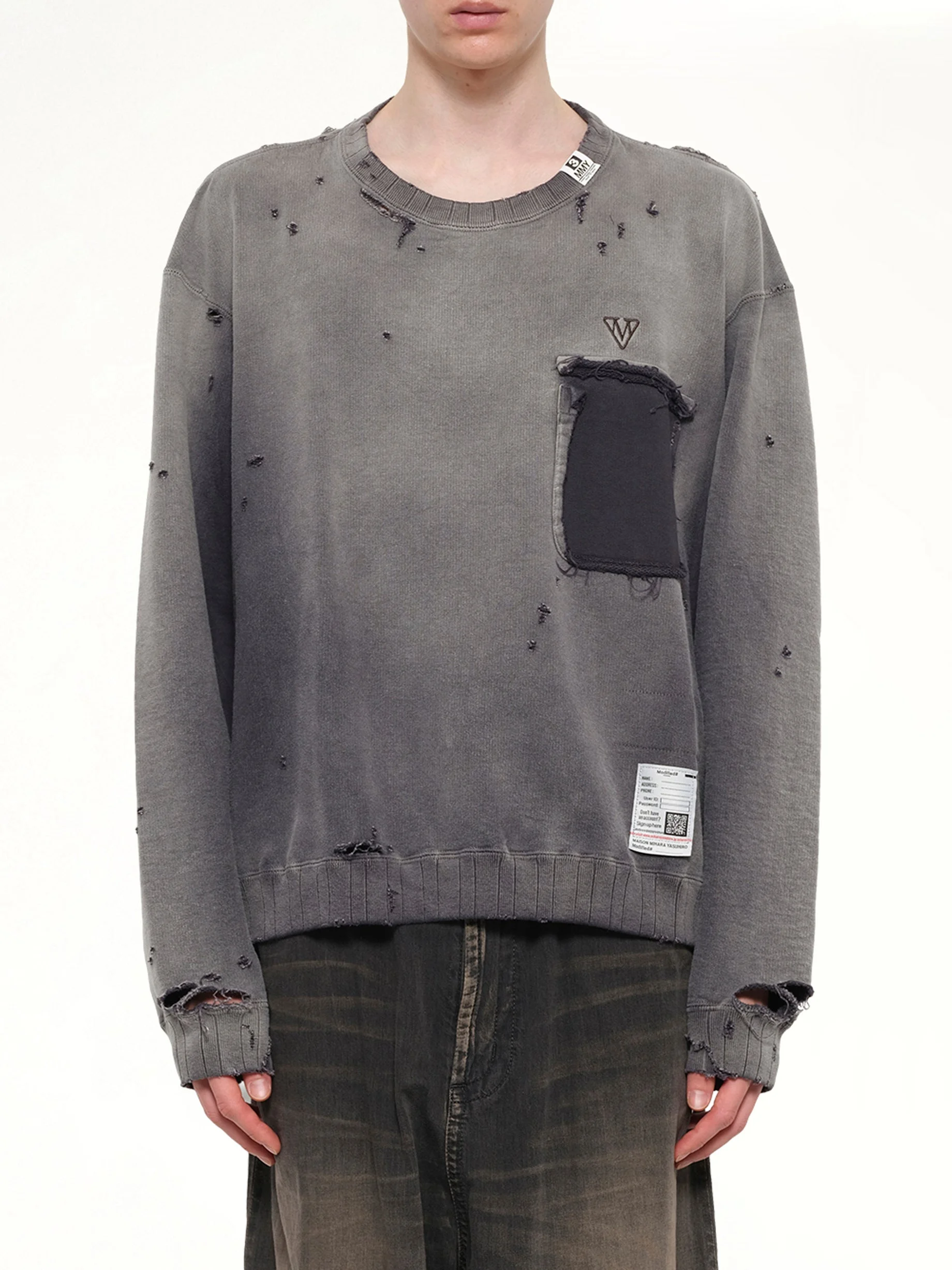 Sun Faded Pullover in Black - 1