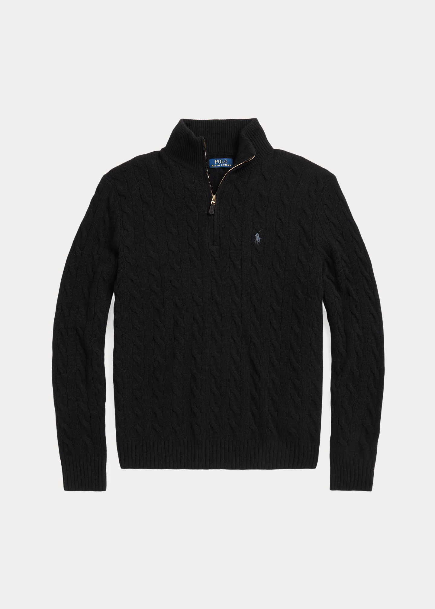 Cable-Knit Quarter-Zip Sweater - 1