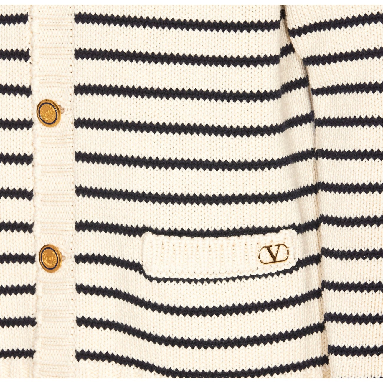 Valentino Garavani Men Striped Cardigan - 3