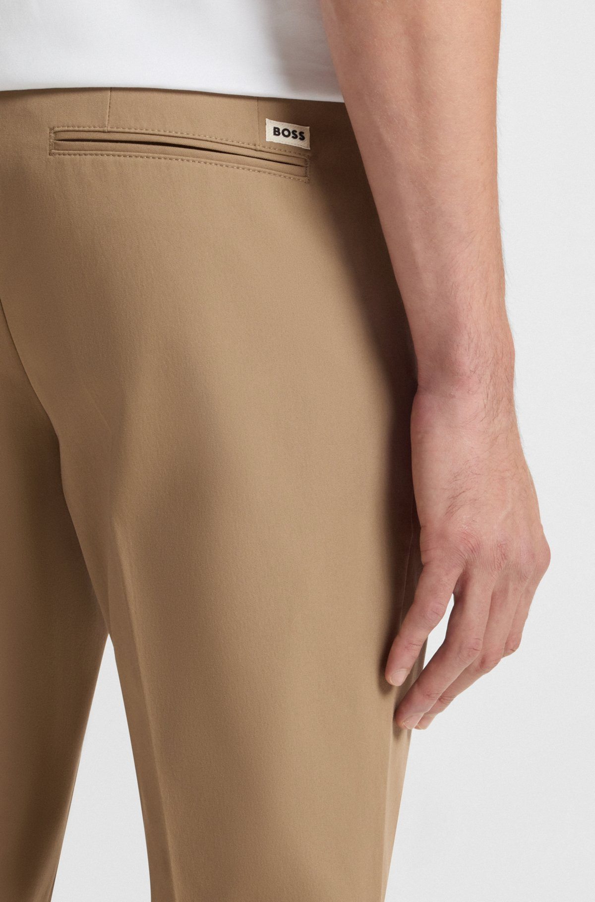 SLIM-FIT TROUSERS IN STRETCH COTTON - 5