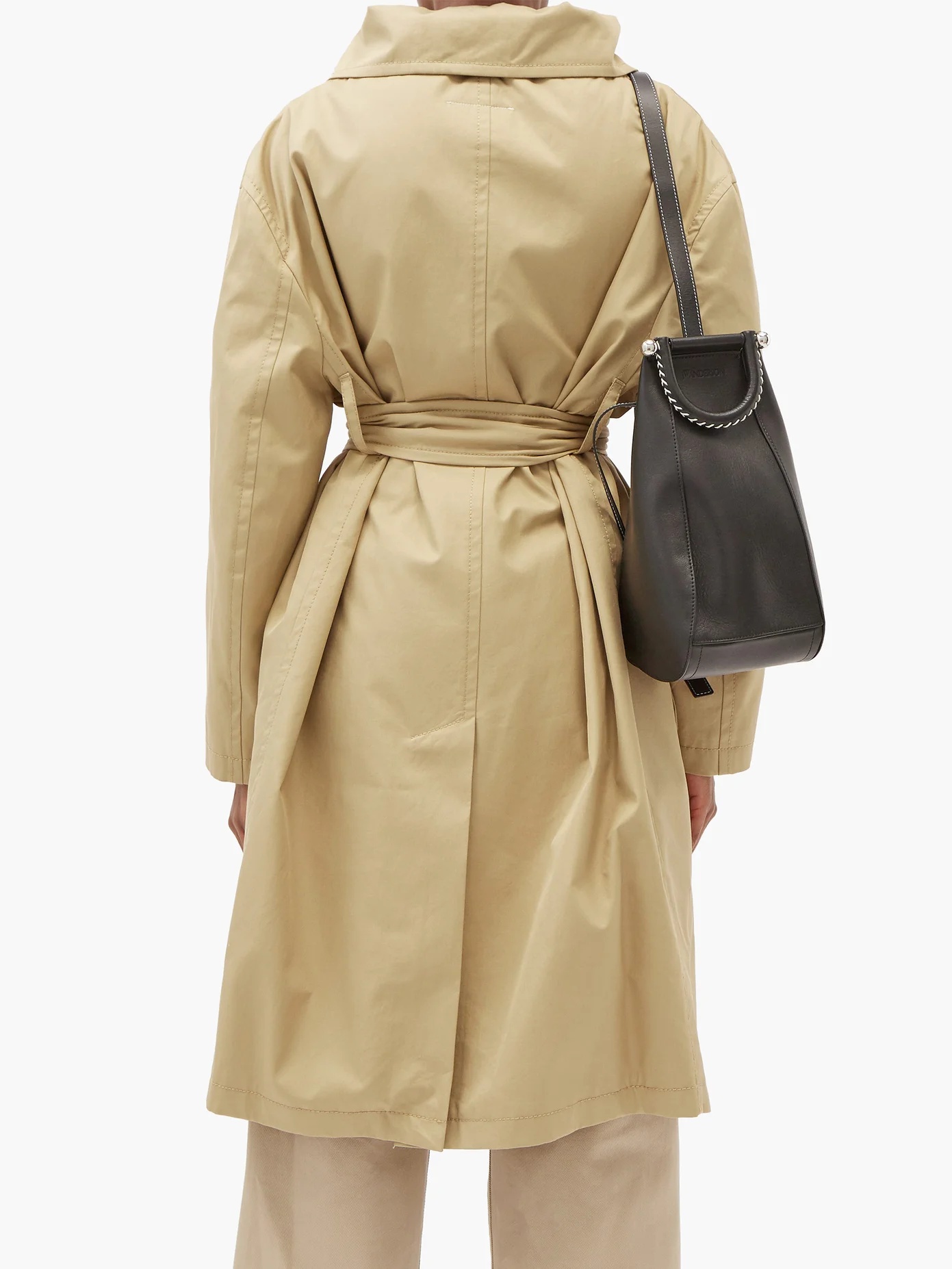 Convertible-collar cotton-gabardine trench coat - 5