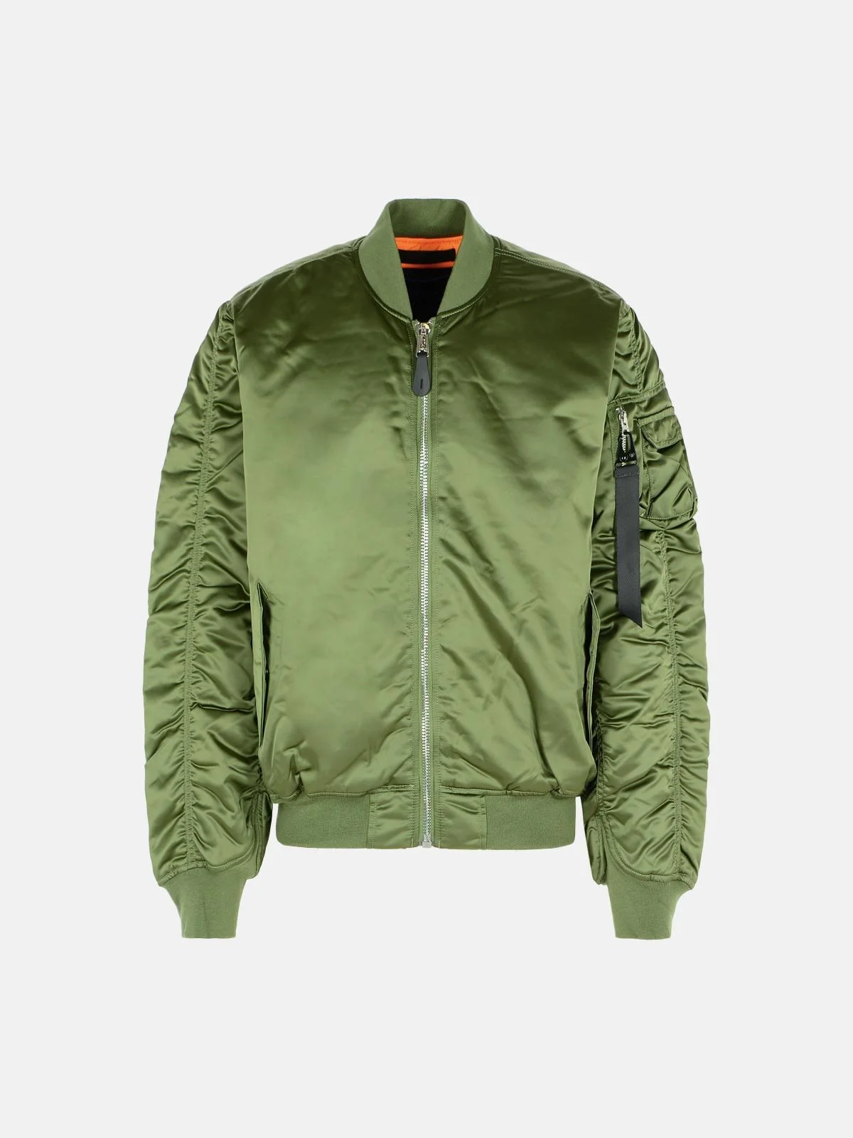 'MA-1 UV' GREEN NYLON BOMBER JACKET - 1