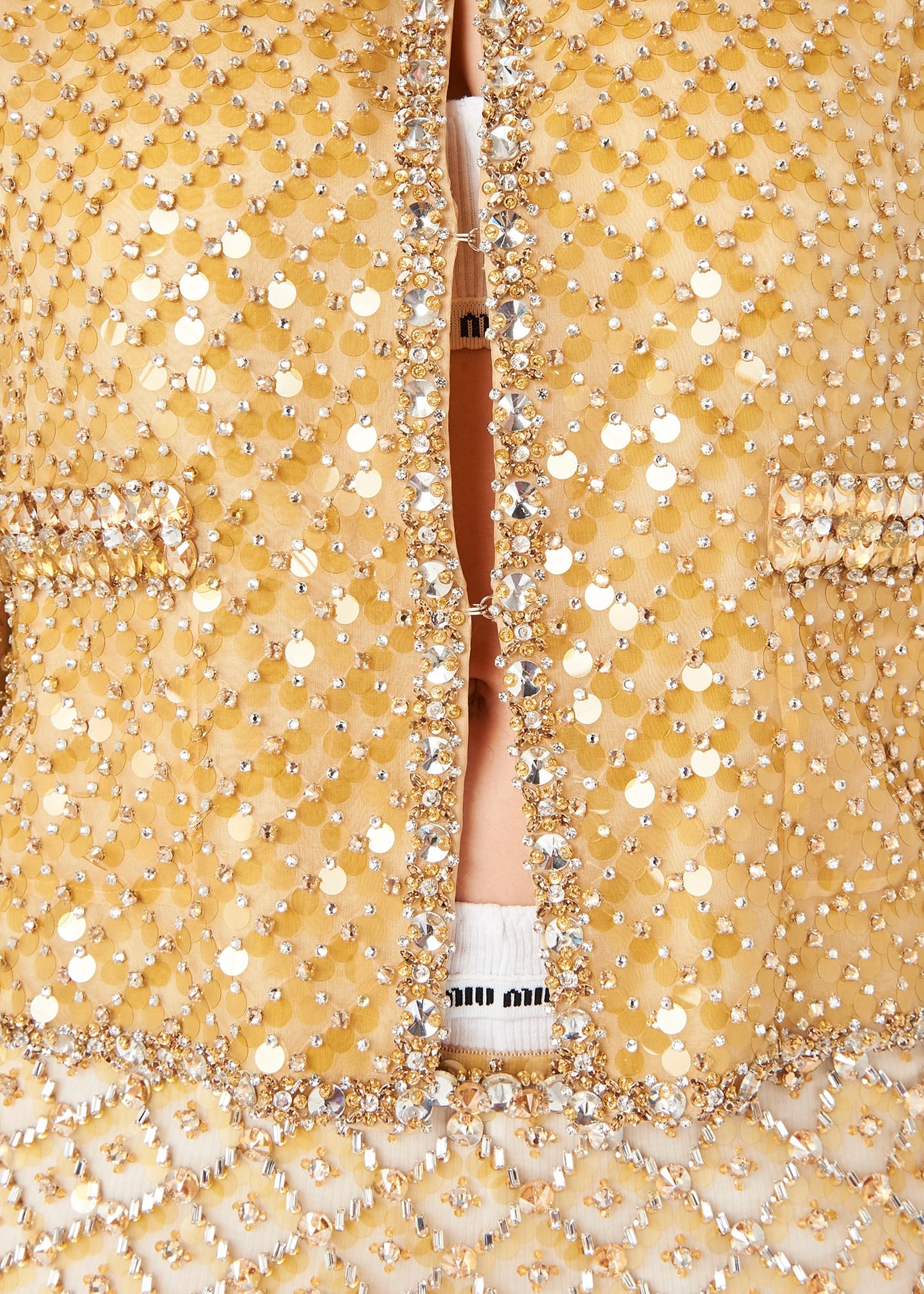 Sequined Crystal Cropped Jacket - 5