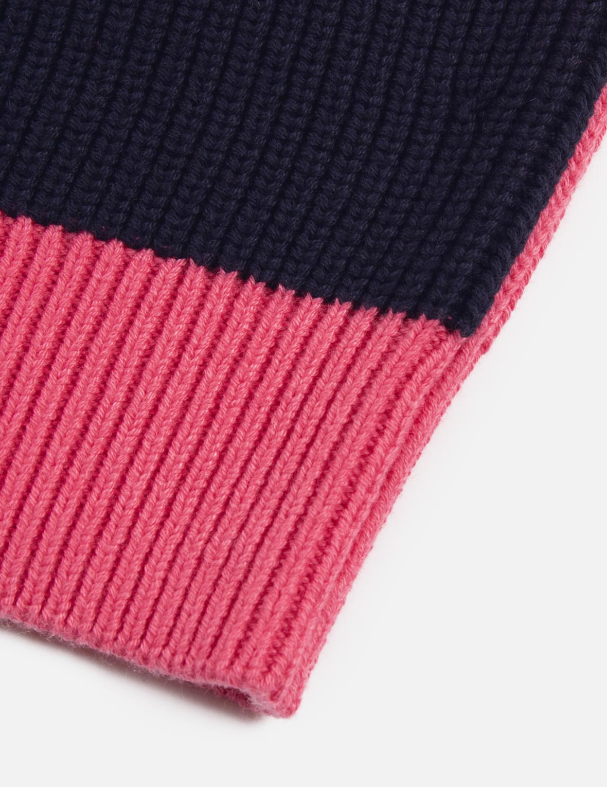 “EV” HEART BADGE STRIPED CROPPED HALF-ZIP SWEATER - 12