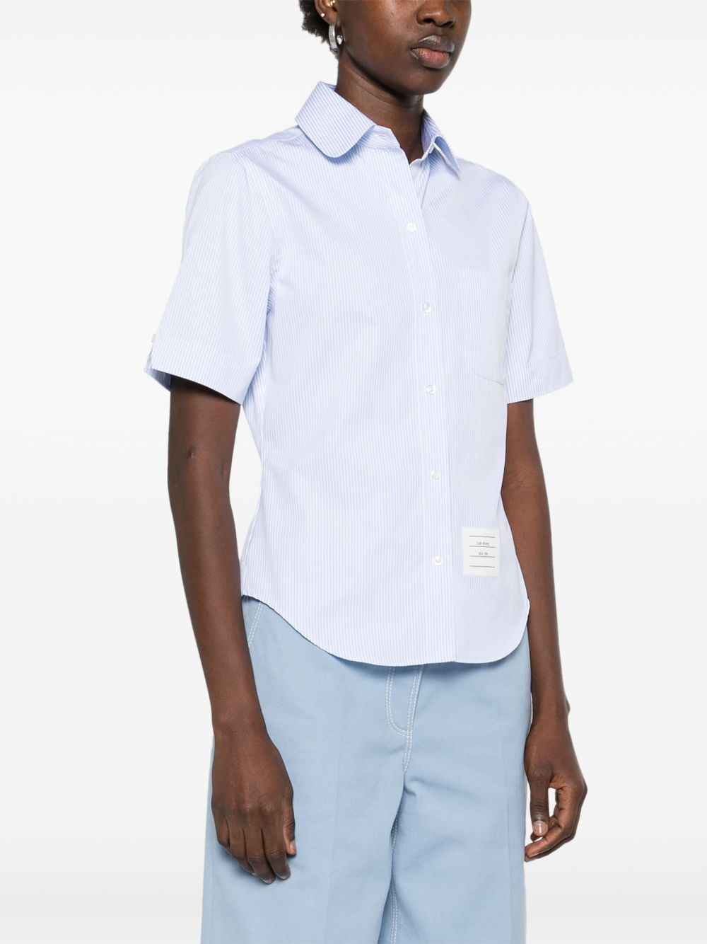 striped poplin shirt - 3