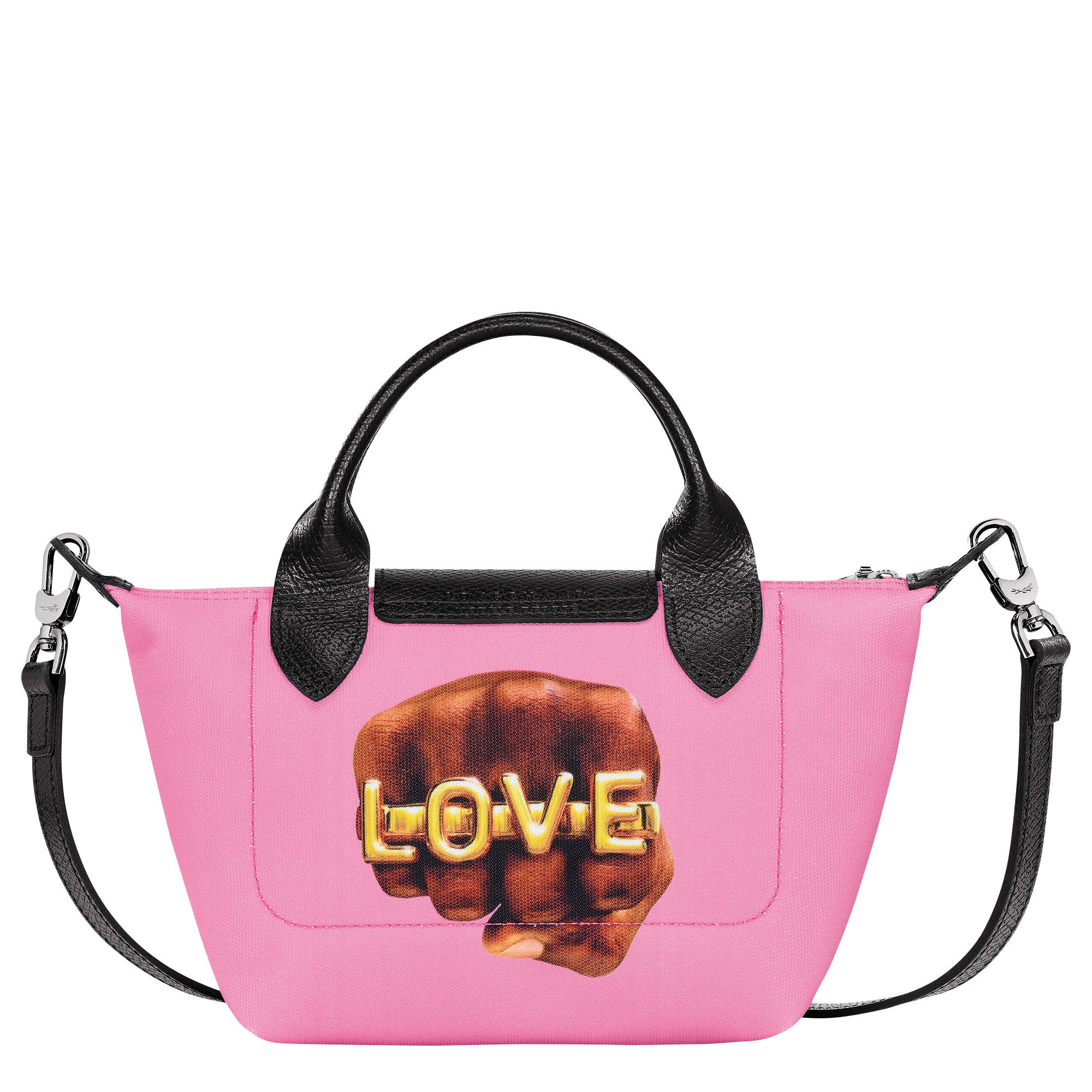 Longchamp x ToiletPaper XS Handbag Pink - Canvas - 4