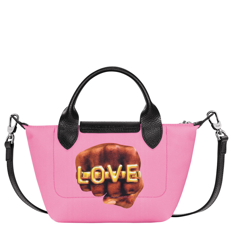 Longchamp x ToiletPaper XS Handbag Pink - Canvas 4