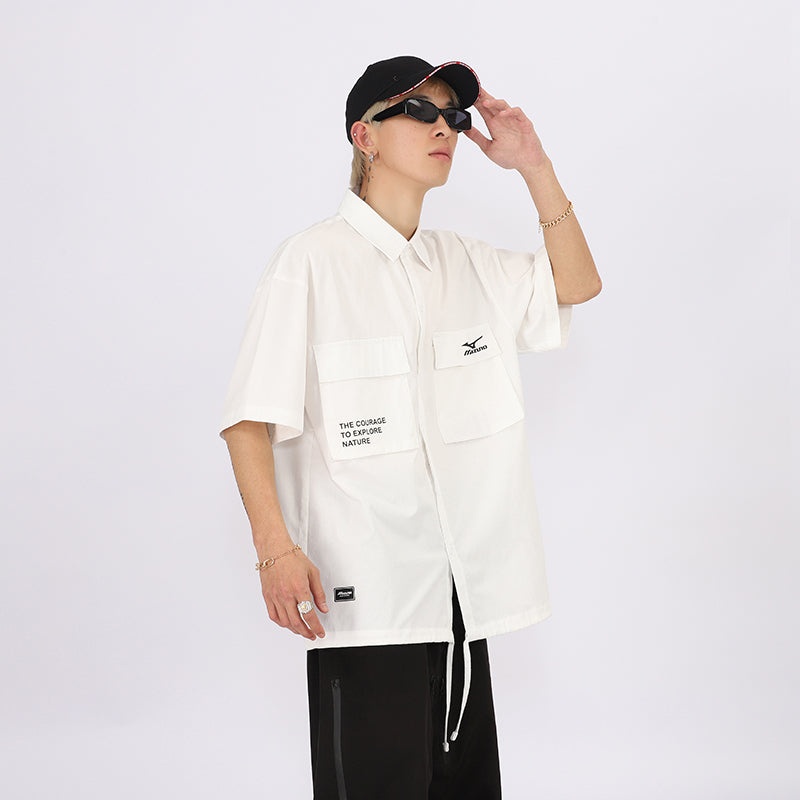 Mizuno Graphic Polo Shirt 'Beige' A2CA3146 - 5