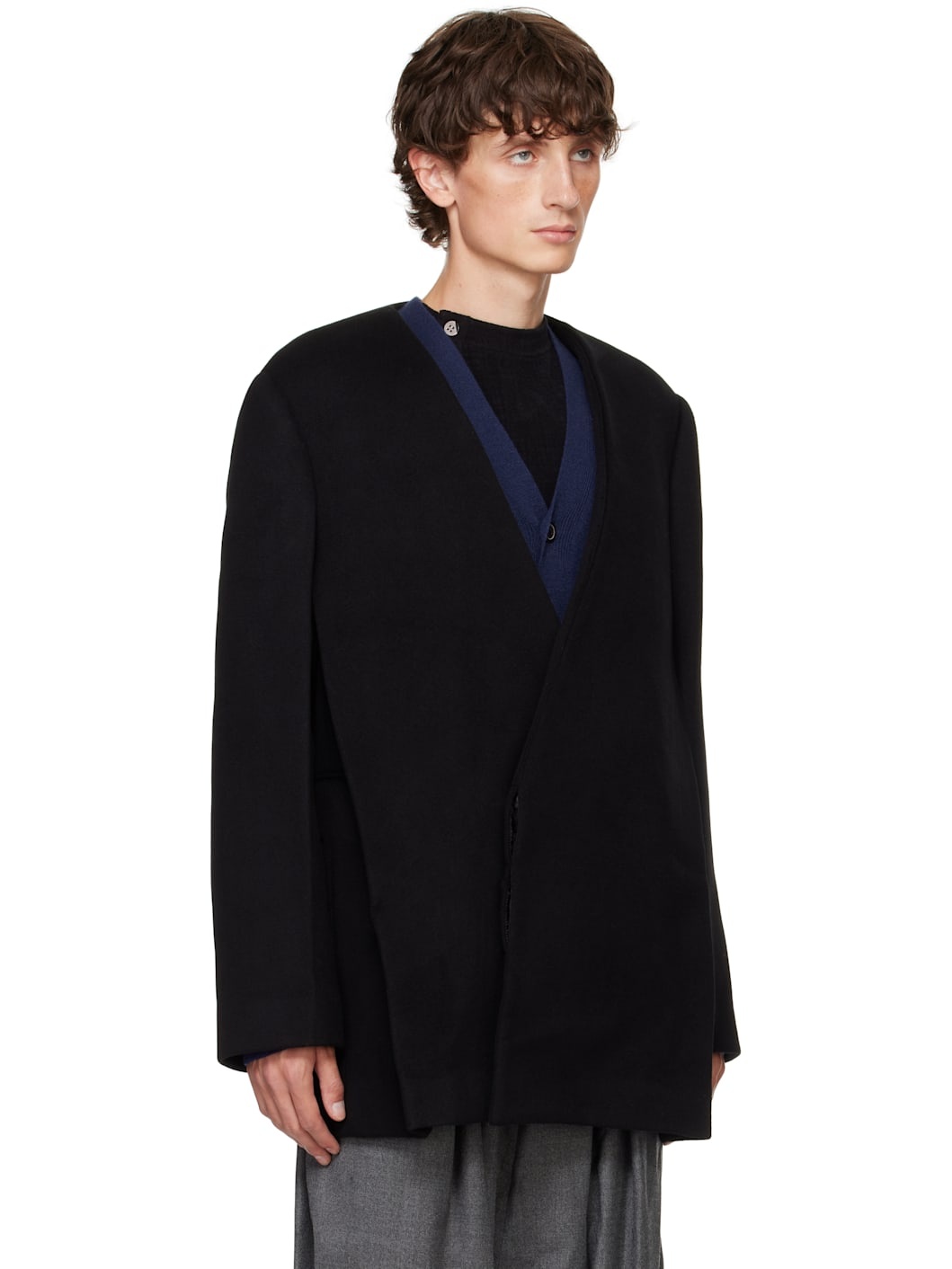 Black Wool Coat - 2