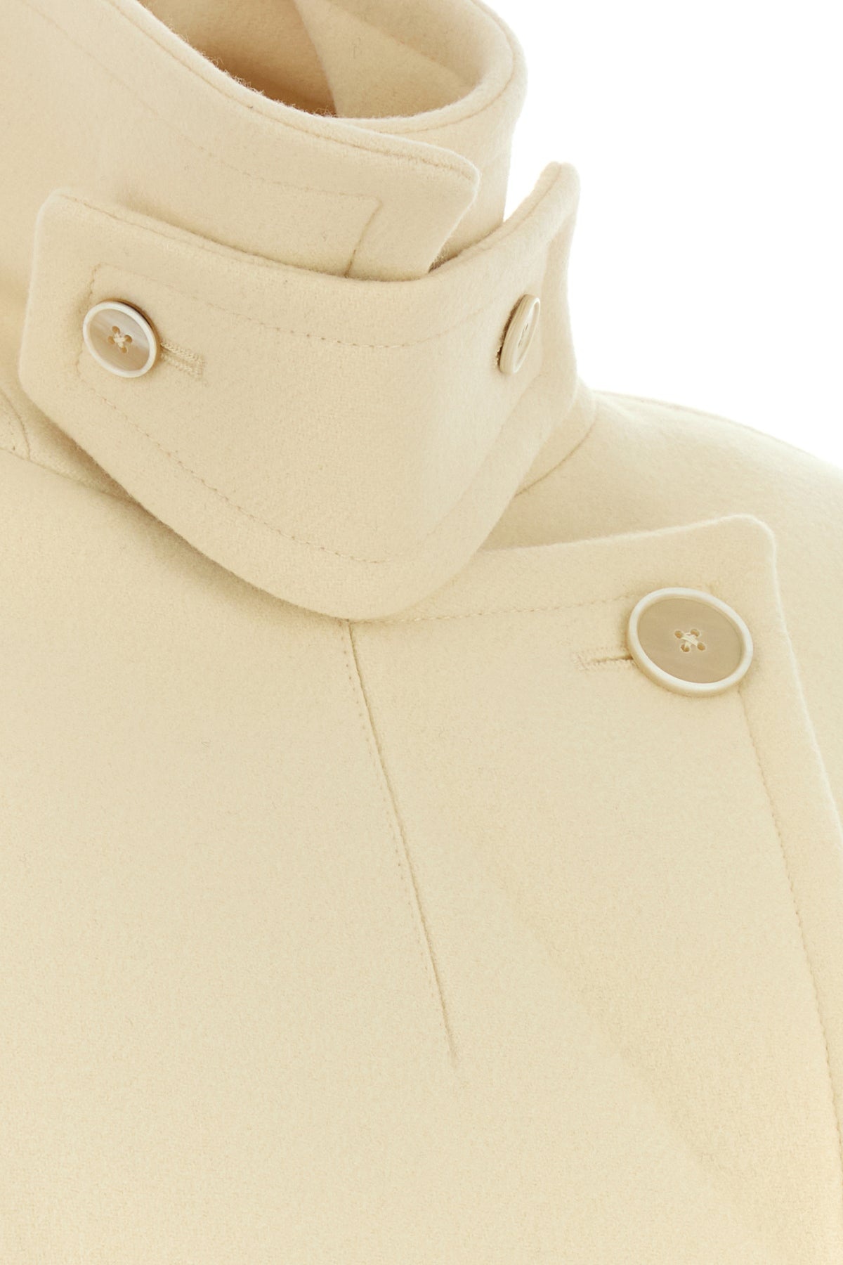 Cream wool coat - 3