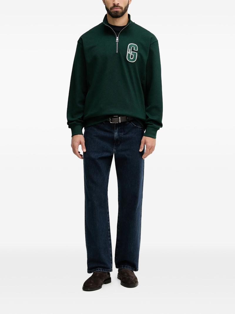 GUESS USA appliqué zip sweater outlook