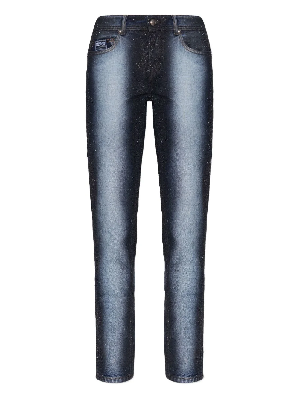 sparkled denim straight-leg jeans - 1