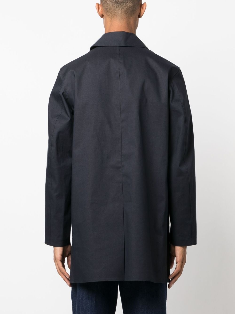 single-breasted cotton coat - 4
