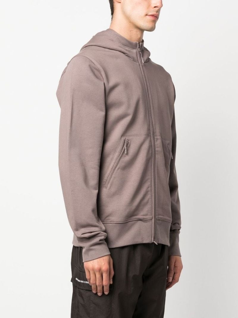 zip-up cotton hoodie - 3