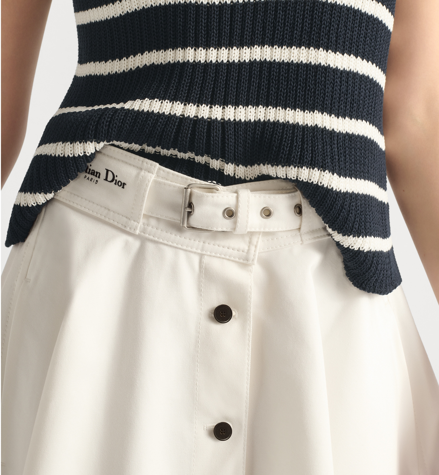 Mid-Length Belted Skirt - 3