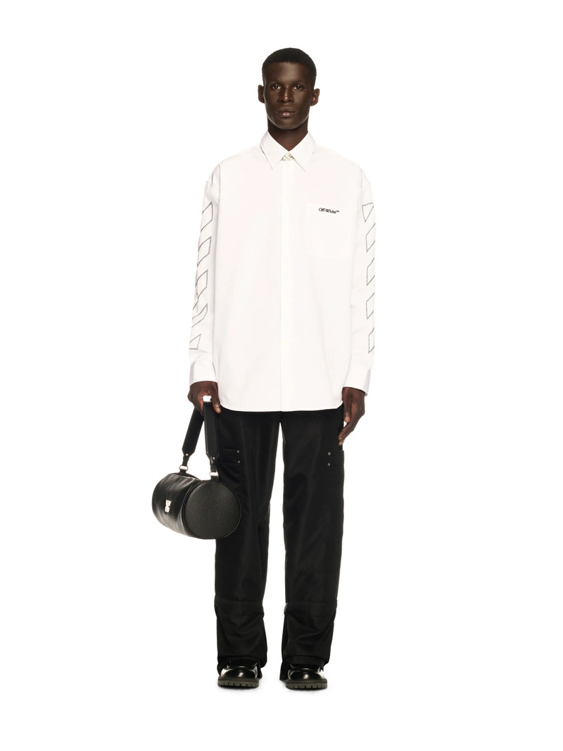 Off-White White Diagonal Outline Overshirt outlook