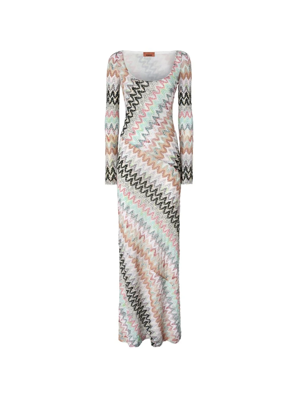 zigzag-pattern maxi dress - 1
