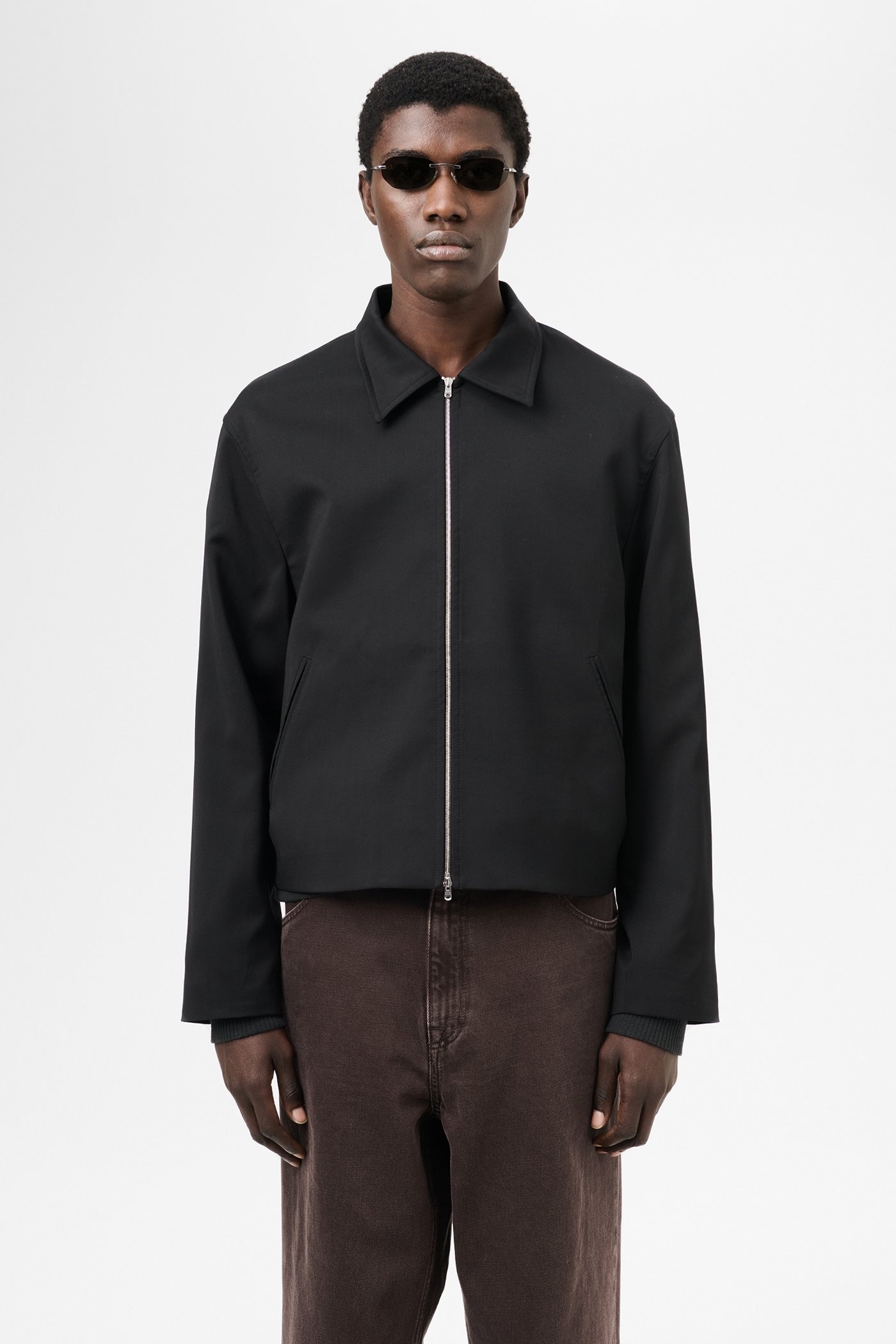 Mini Jacket Black Worsted Wool - 3